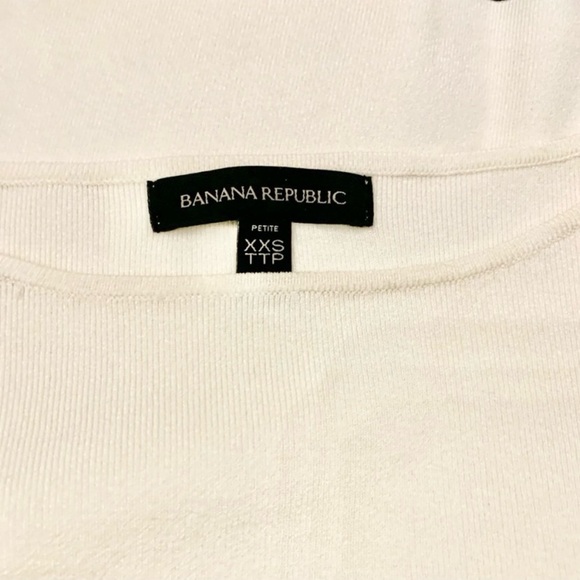 BANANA REPUBLIC Y2k Handkerchief Sleeve statement Sweater in Cream Size XXS - Picture 5 of 5